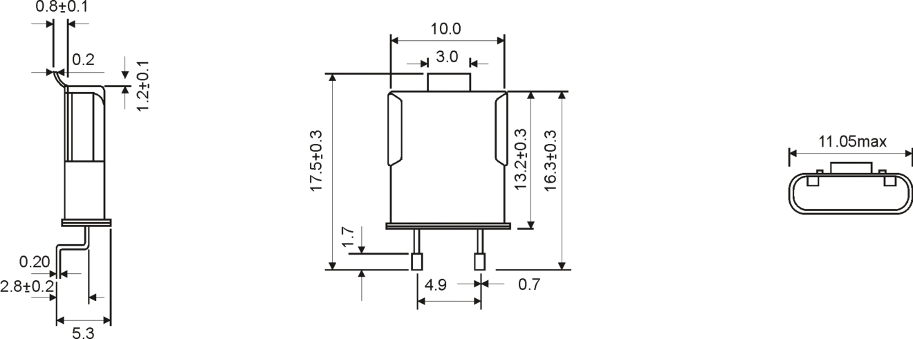 QUARTZ CRYSTAL HC-49/U CLIP 1.6 - 200.0MHz 