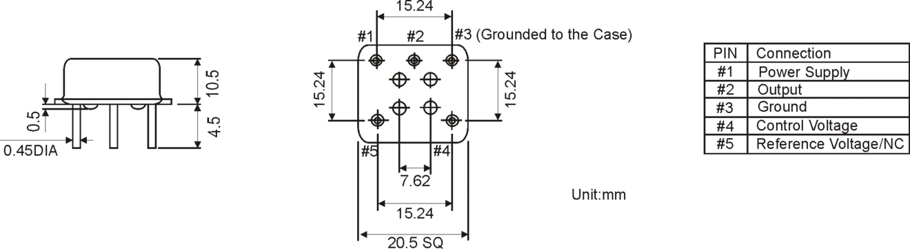 THT OCXO METAL OSCILLATOR 20.5 x 20.5 mm